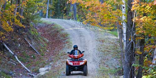 Fall Foliage in New Hampshire - Pinkham Notch Loop ATV Riding at Jericho Mountain State Park in Berlin - Photo Credit NH Division of Travel and Tourism Development