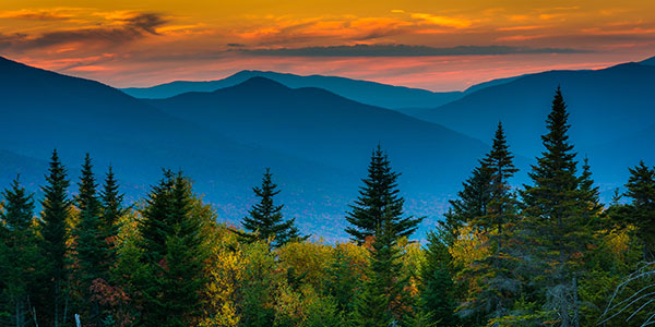 Sunset on the Kancamagus - Photo Credit Shutterstock