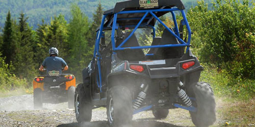 ATV on the Trail Close-up - Bear Rock Adventures - Pittsburg, NH