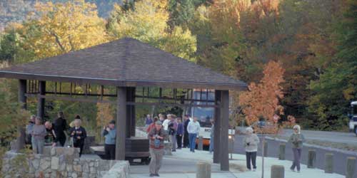 Pavilion along the Kancamagus Highway - Visitor Info Centers in New Hampshire - Photo Credit Americas Byways