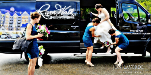 Bride's Arrival - Seven Birches Winery - Lincoln, NH