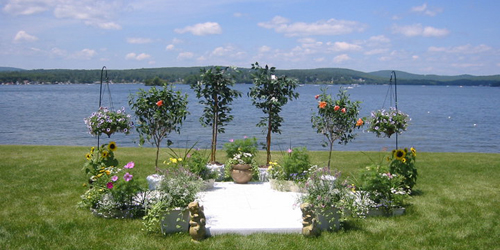 Makeshift Garden Wedding - Margate Resort on Winnipesaukee - Laconia, NH