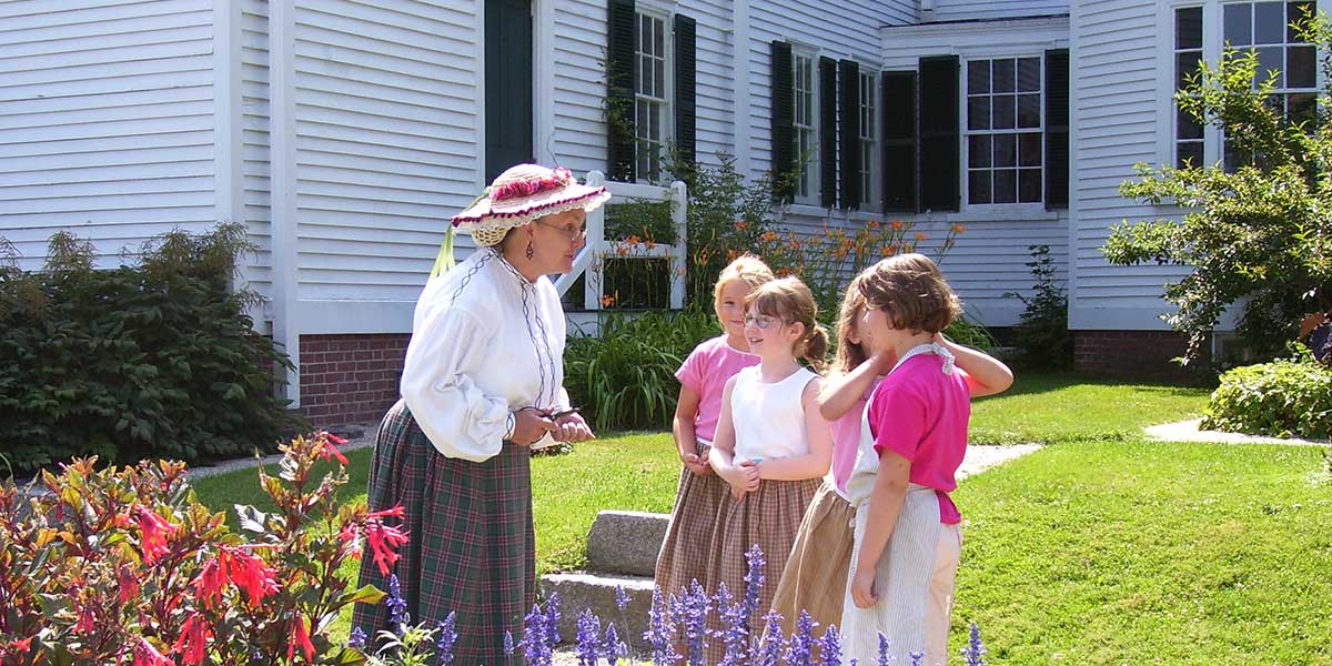Children at Strawbery Banke Museum in Portsmouth, NH