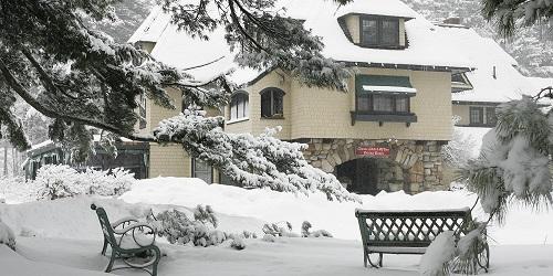 Exterior Winter Snow Bench - Stonehurst Manor - North Conway, NH