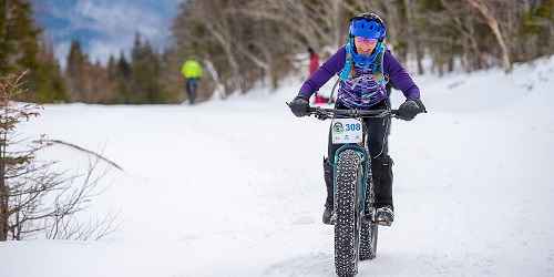 Fatbiking in the Snow - Great Glen Trails - Gorham, NH