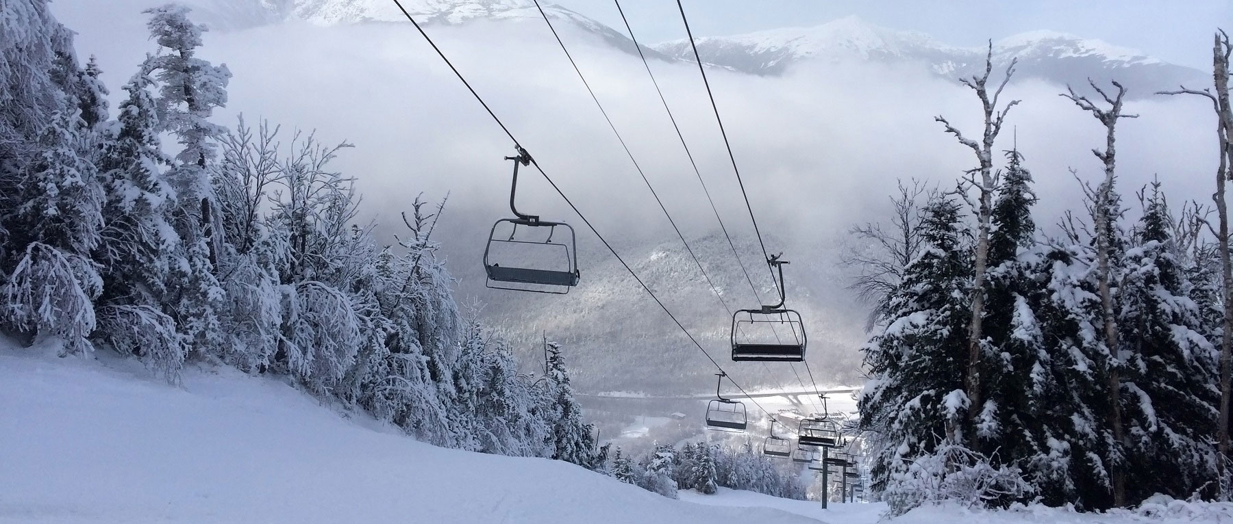 Winter Ski Lift in New Hampshire