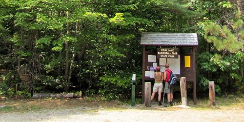 Trail Info Sign - Echo Lake State Park - Conway, NH
