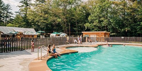 Outdoor Pool - Huttopia White Mountains - Albany, NH - Photo Credit Corey McMullen for Huttopia