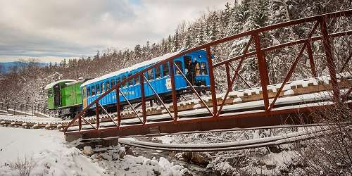 Winter Train Bridge - Cog Railway - Mount Washington, NH