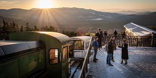 Winter Station View - Cog Railway - Mount Washington, NH
