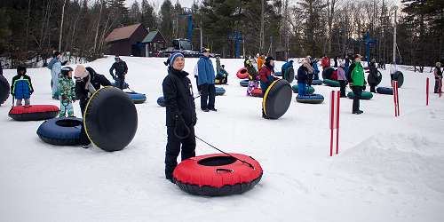 Snow Tubing at Pats Peak Ski Area - Henniker, NH