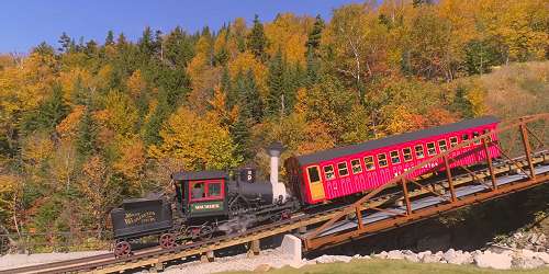 Foliage Trip on the Mt. Washington Cog Railway - Lincoln, NH - Photo Credit Cog Railway