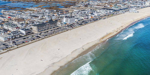 Aerial View of Hampton Beach, NH - Photo Credit Vacation Media