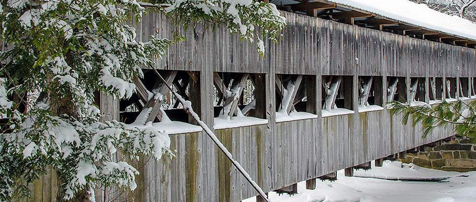 Albany Covered bridge off the Kancamagus Highway, NH - Photo Credit Dan Houde